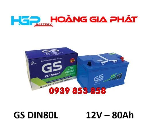 BÌNH ẮC QUY GS MF DIN80L